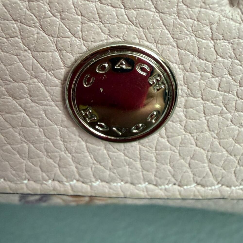 Coach Triple Small wallet in colorblock with floral bow print 29608 - Picture 5 of 11